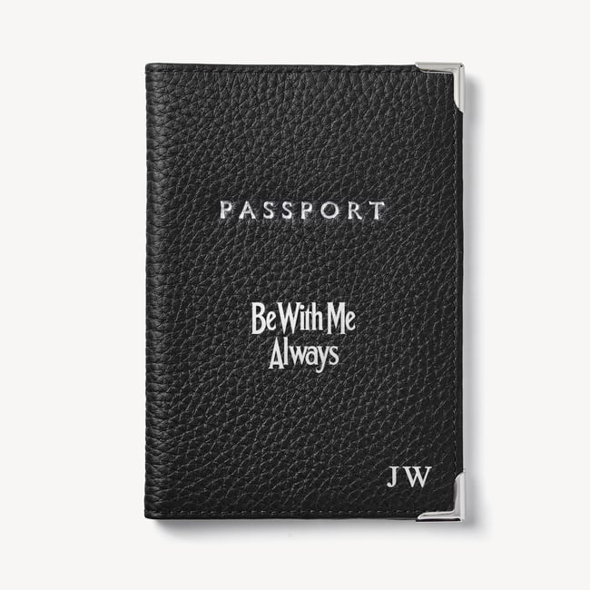 ‘Be With Me Always’ Passport Cover Black Pebble
