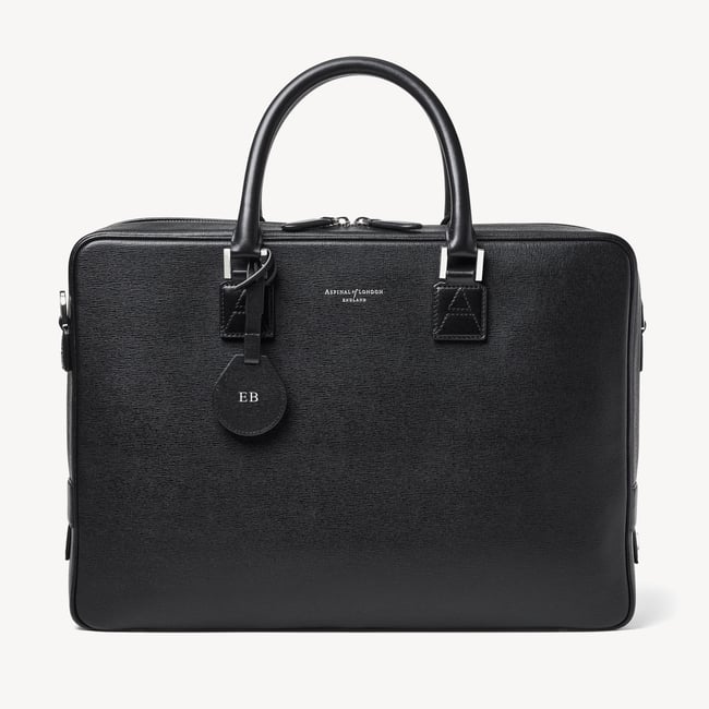 Men's Perso Charm Black Saffiano
