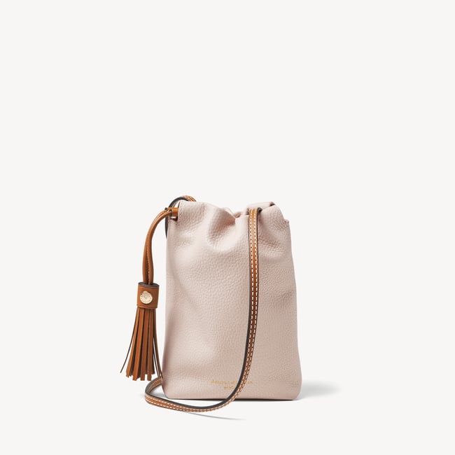 Soho Crossbody Pouch Beach Stone Premium Pebble & Smooth Tan