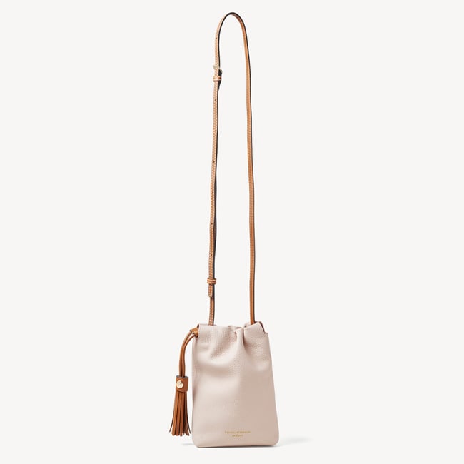 Soho Crossbody Pouch Beach Stone Premium Pebble & Smooth Tan