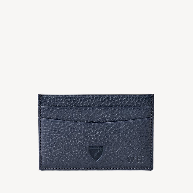 Slim Credit Card Holder Navy Pebble