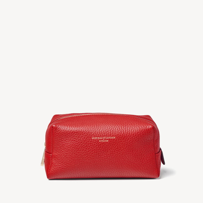 London Makeup Bag Cardinal Red Pebble