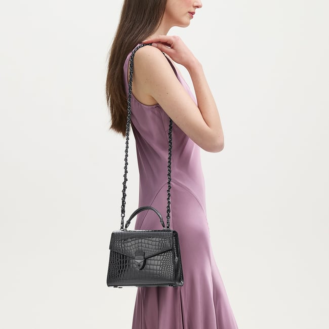 Midi Mayfair® 2 Black Patent Croc