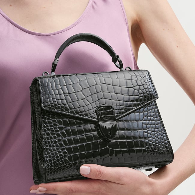 Midi Mayfair® 2 Black Patent Croc
