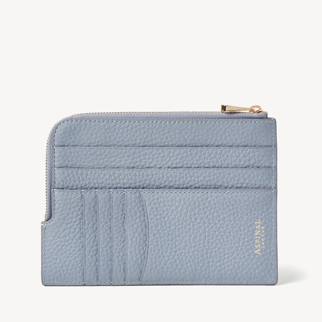 Zipped Travel Wallet Sky Blue Pebble