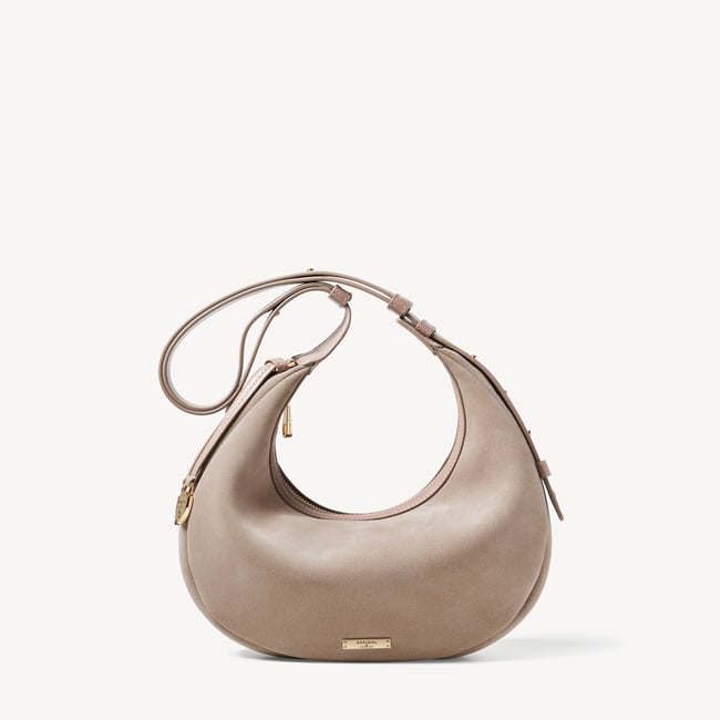 Soho Small Crescent Moleskin Suede