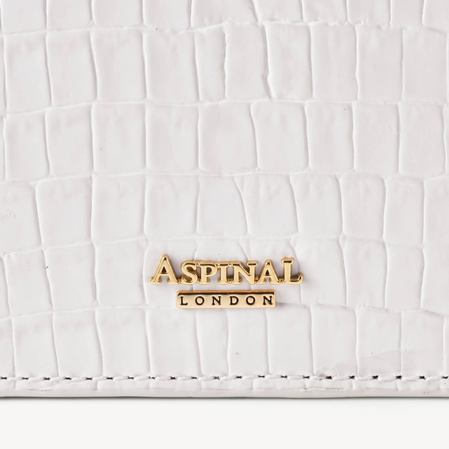 Eliza Clutch Deep Shine Chalk White Small Croc