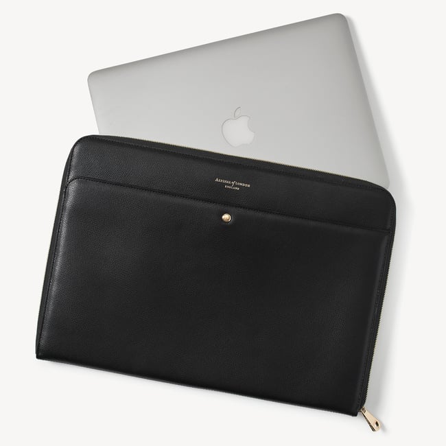 16-Inch Brook Street Folio Black Soft Saffiano