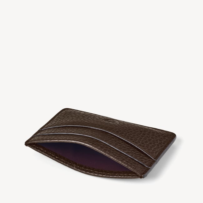 Slim Credit Card Holder Chocolate Pebble