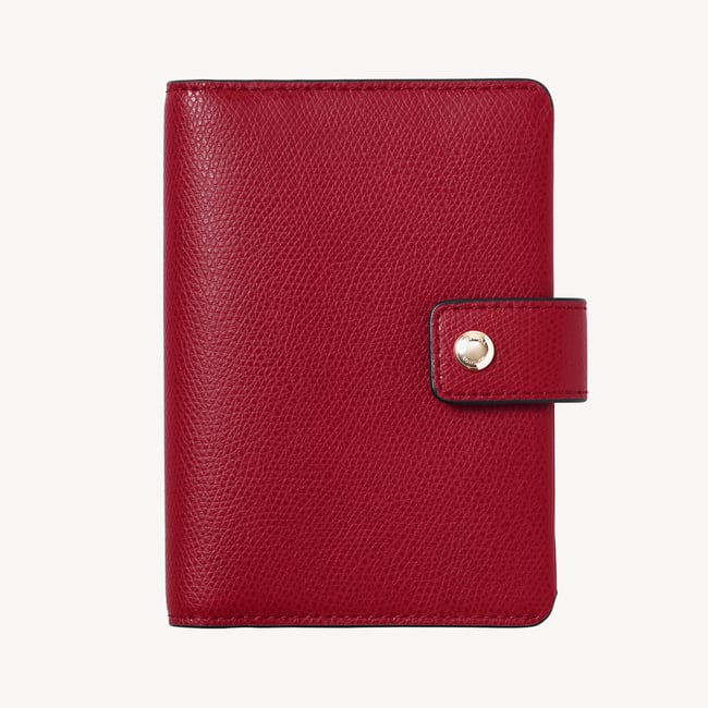 Duo Passport Cover Cherry Red Soft Saffiano