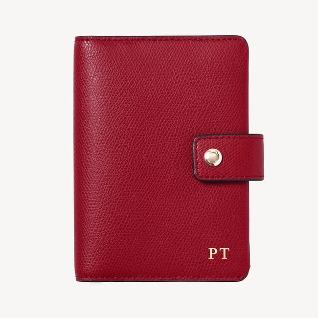 Duo Passport Cover Cherry Red Soft Saffiano