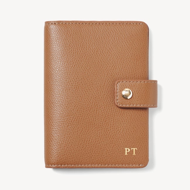 Duo Passport Cover Caramel Soft Saffiano