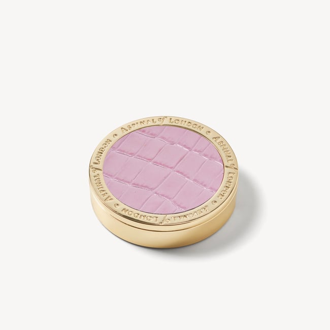 Foldable Handbag Hook Deep Shine Powder Lilac Small Croc