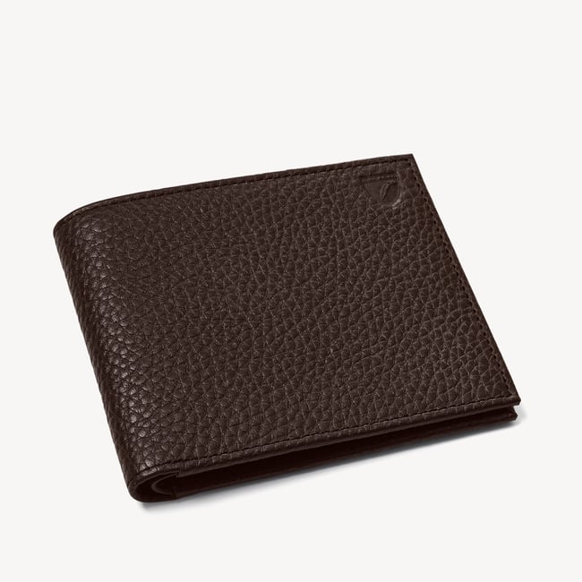 8 Card Billfold Wallet Chocolate Pebble