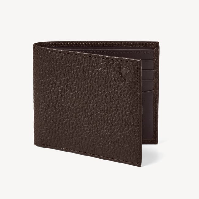8 Card Billfold Wallet Chocolate Pebble