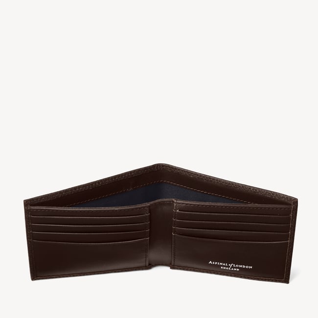 8 Card Billfold Wallet Chocolate Pebble