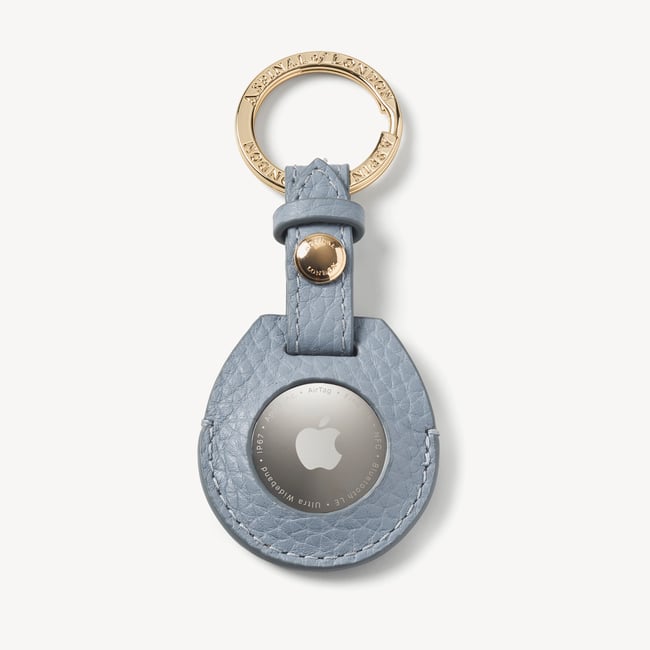AirTag Key Ring Sky Blue Pebble