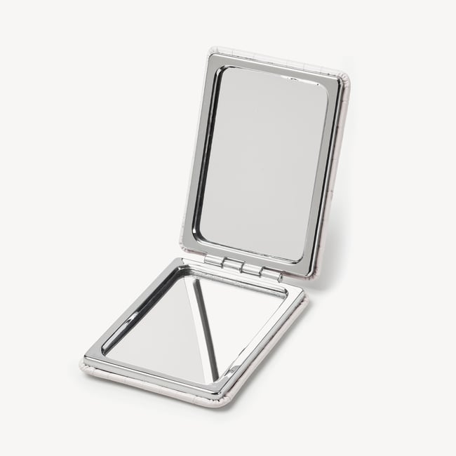 Handbag Mirror Deep Shine Chalk White Small Croc