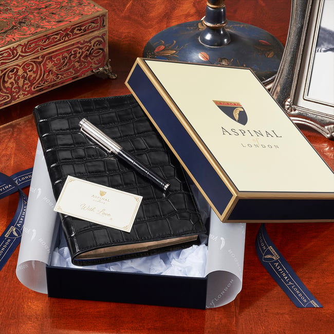 A5 Refillable Journal & Pen Set Tobacco Pebble