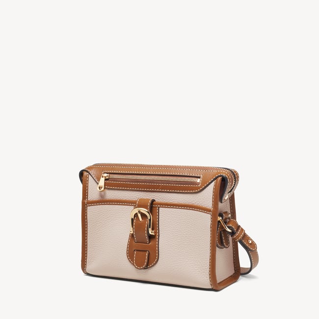 Bella Satchel Beach Stone Premium Pebble & Smooth Tan