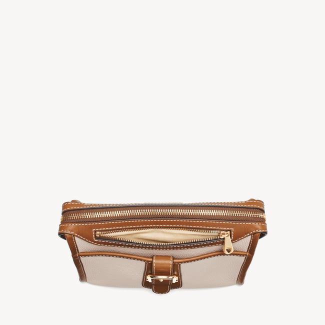 Bella Satchel Beach Stone Premium Pebble & Smooth Tan