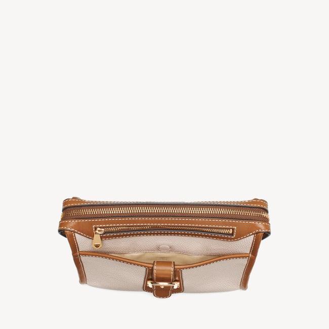 Bella Satchel Beach Stone Premium Pebble & Smooth Tan