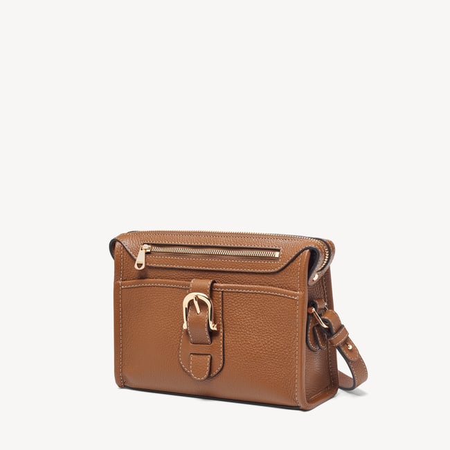 Bella Satchel Tan Milled Pebble