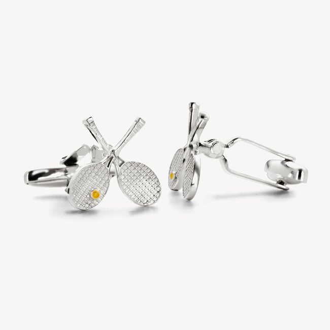 Sterling Silver Tennis Racquet Cufflinks Sterling Silver 925