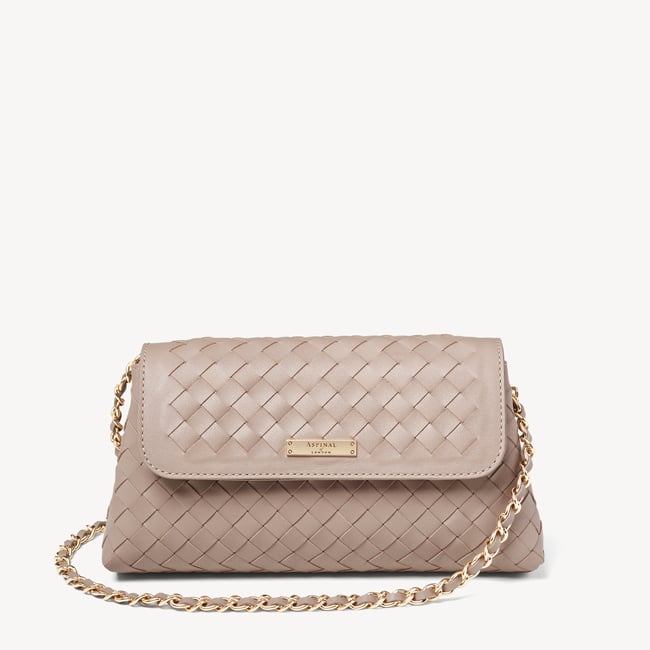 Sunrise Sunset Clutch Moleskin Woven Leather