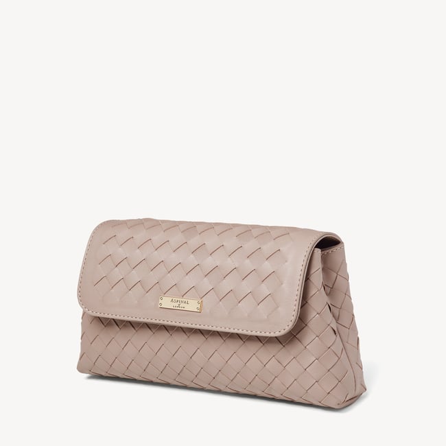 Sunrise Sunset Clutch Moleskin Woven Leather