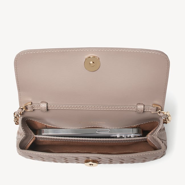 Sunrise Sunset Clutch Moleskin Woven Leather