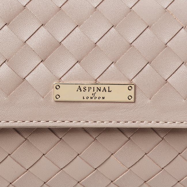 Sunrise Sunset Clutch Moleskin Woven Leather
