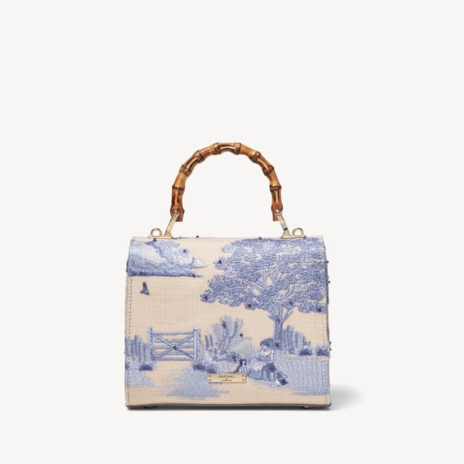 Midi Mayfair® Sky Blue Toile De Jouy Hand Embroidery
