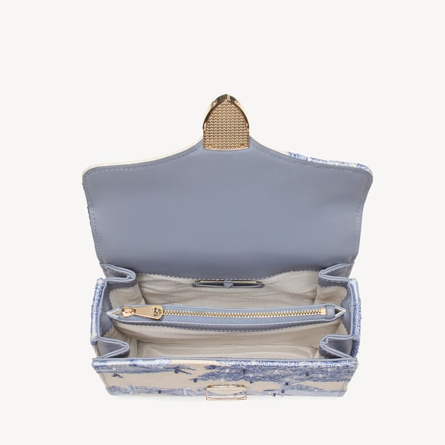 Midi Mayfair® Sky Blue Toile De Jouy Hand Embroidery