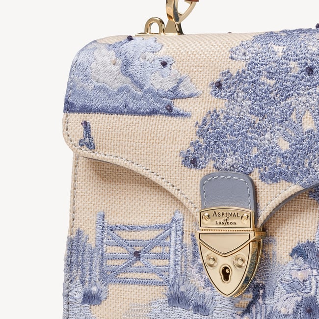 Midi Mayfair® Sky Blue Toile De Jouy Hand Embroidery
