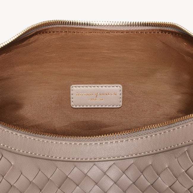 Soho Large Crescent Moleskin Woven Leather