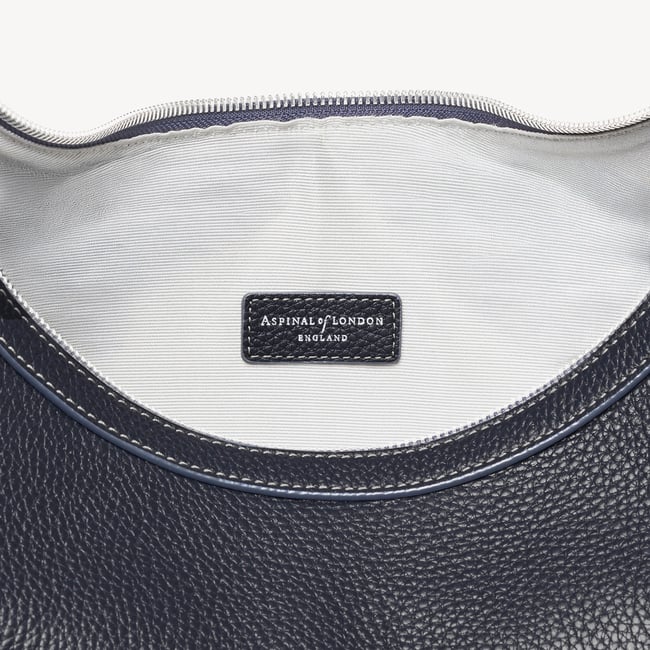 Soho Large Crescent French Navy Milled Pebble