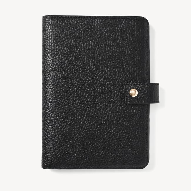 Deluxe Family Travel Wallet Black Pebble