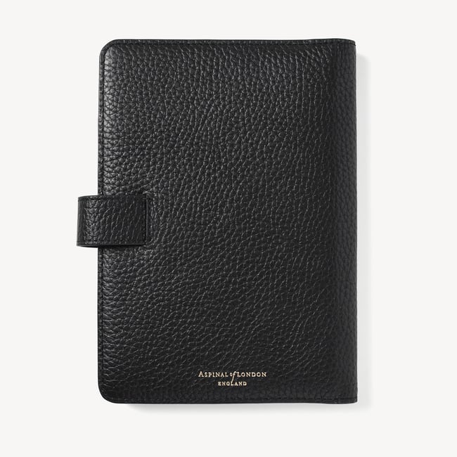 Deluxe Family Travel Wallet Black Pebble