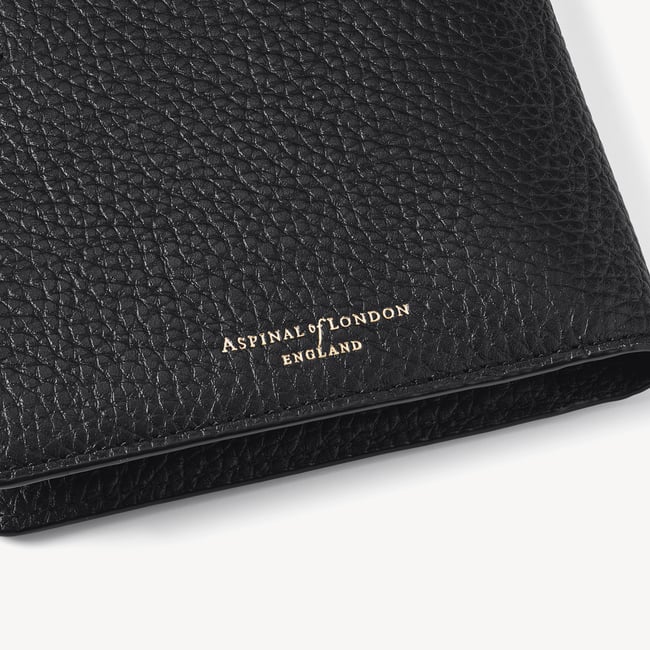 Deluxe Family Travel Wallet Black Pebble