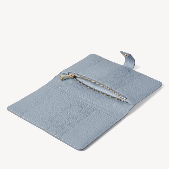 Deluxe Family Travel Wallet Sky Blue Pebble