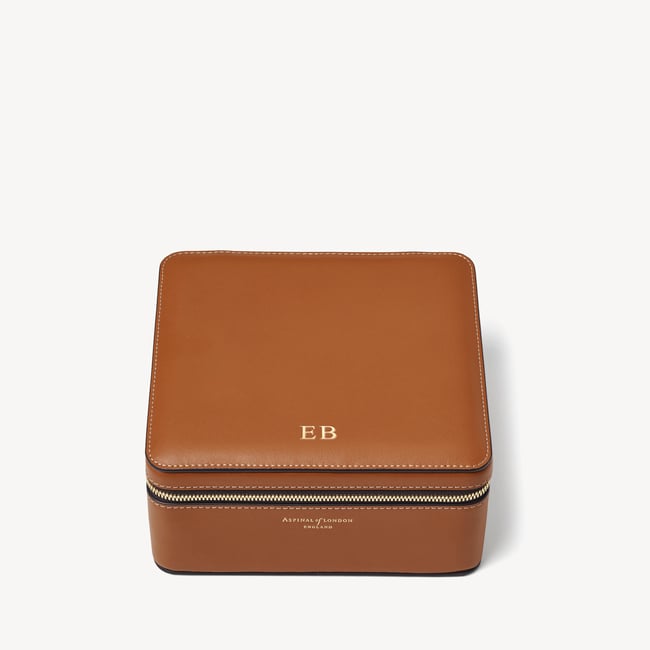 Travel Sunglasses Case Smooth Tan