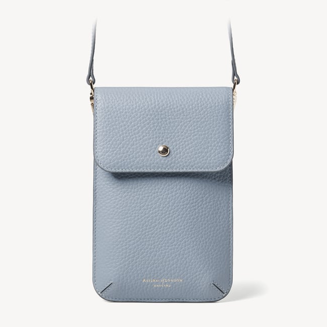 Duo Phone Crossbody Pouch Sky Blue Pebble
