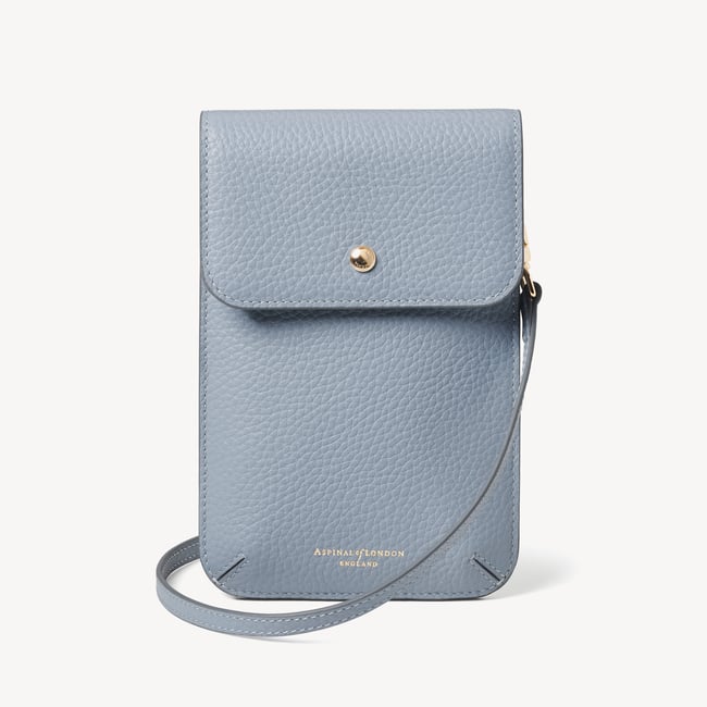 Duo Phone Crossbody Pouch Sky Blue Pebble