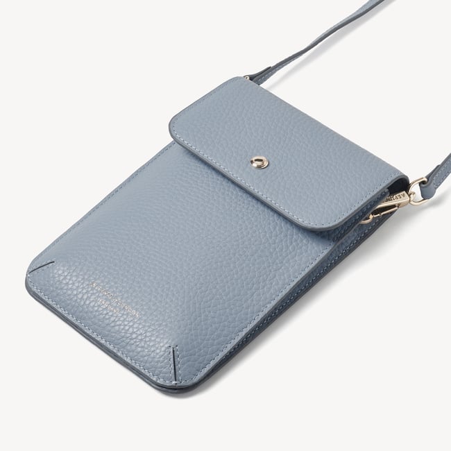 Duo Phone Crossbody Pouch Sky Blue Pebble