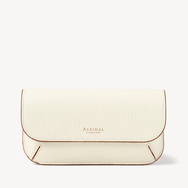 Ella Sunglasses Case Ivory Pebble