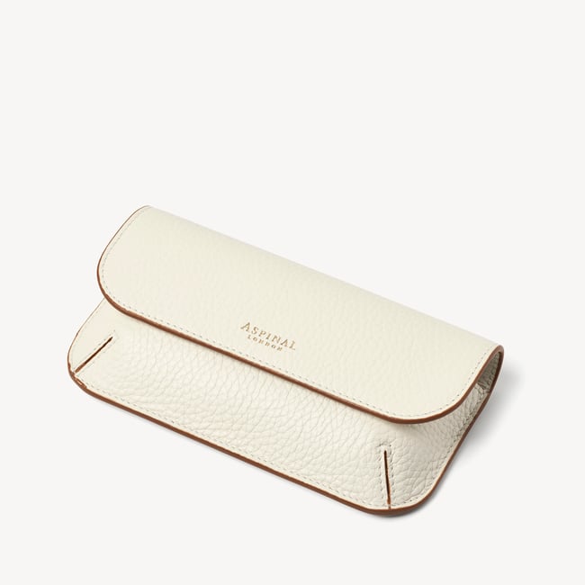 Ella Sunglasses Case Ivory Pebble