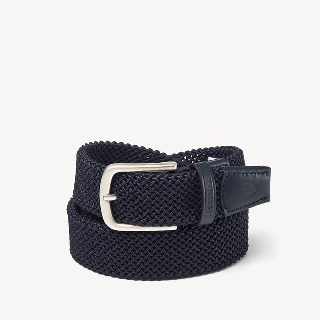 Men's Stretch Woven Belt Navy