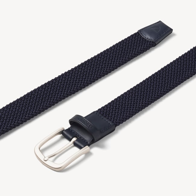 Men's Stretch Woven Belt Navy