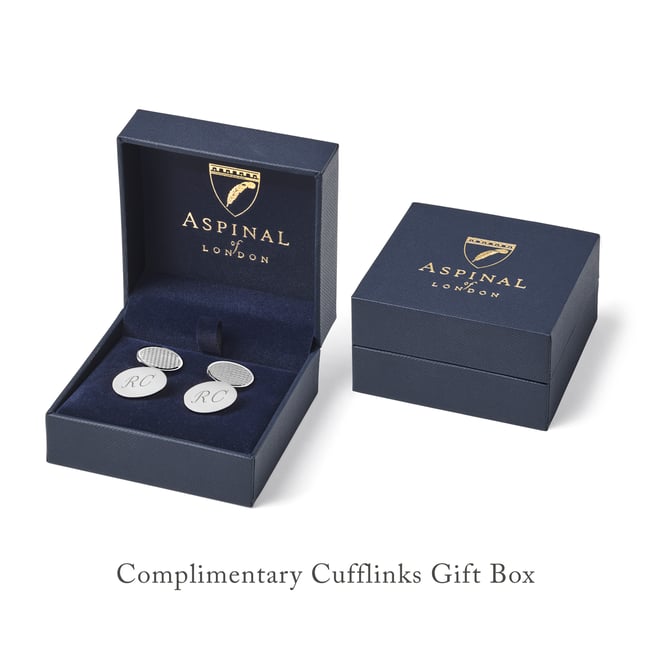 Bamboo Cufflinks White Topaz & Sterling Silver 925